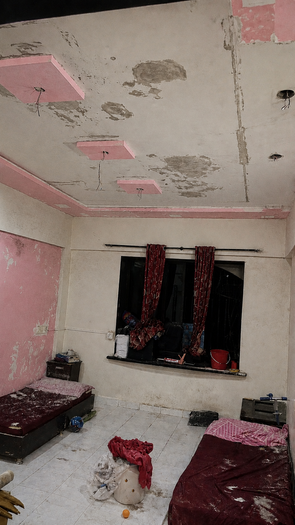 Before painting - old wall condition